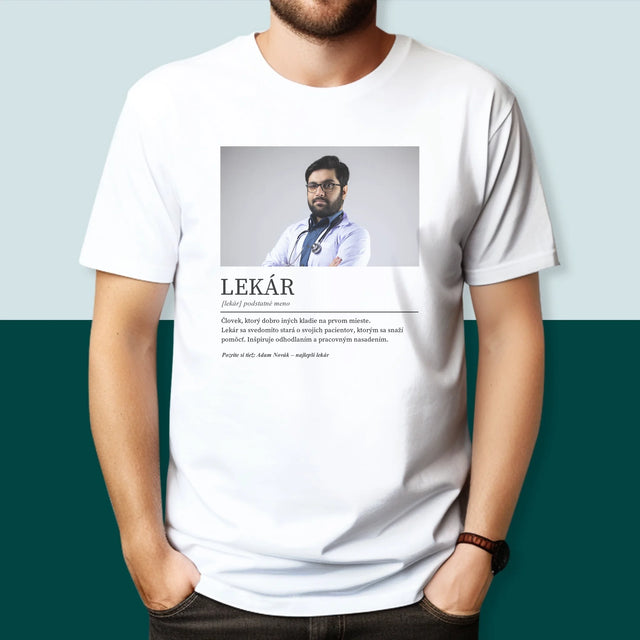 Fotografia A Podpis: Lekár Definícia - Pánske Tričko