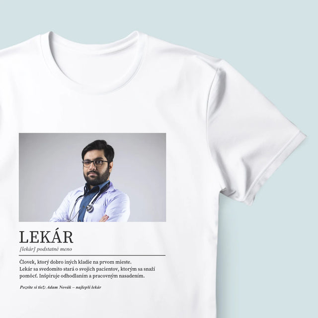 Fotografia A Podpis: Lekár Definícia - Pánske Tričko