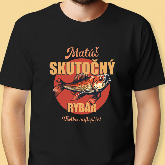 Meno A Podpis: Skutočný Rybár - Pánske Tričko