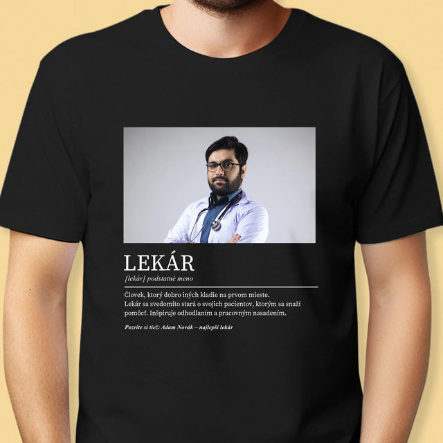 Fotografia A Podpis: Lekár Definícia - Pánske Tričko