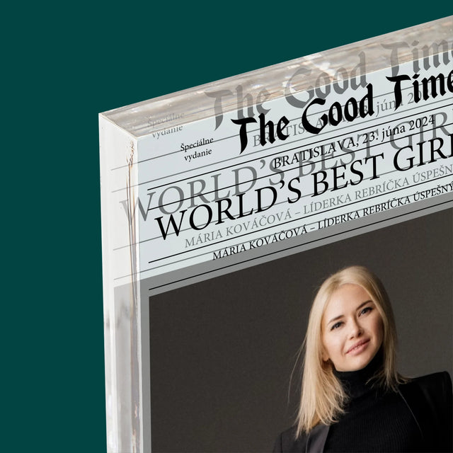 Obálka Časopisu: World’S Best Girl Boss - Akrylový Blok (Vertikálne)
