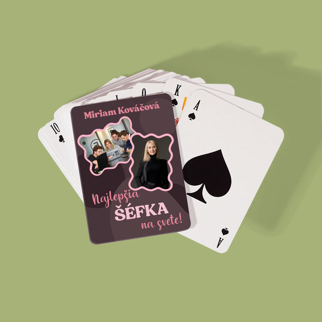 Fotokoláž: Najlepšia Šéfka - Hracie Karty