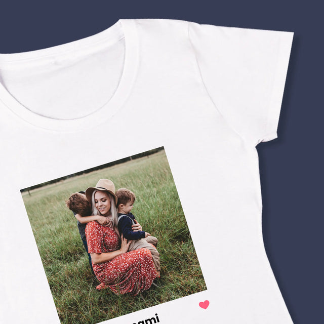 Fotografia A Podpis: Ľúbime Ťa Mami - Dámske Tričko