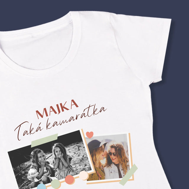 Fotokoláž: Kamarátka Je Poklad - Dámske Tričko