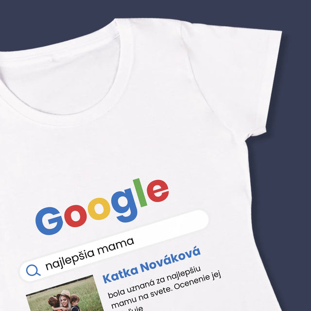 Fotografia A Podpis: Najlepšia Mama Výsledok Google - Dámske Tričko