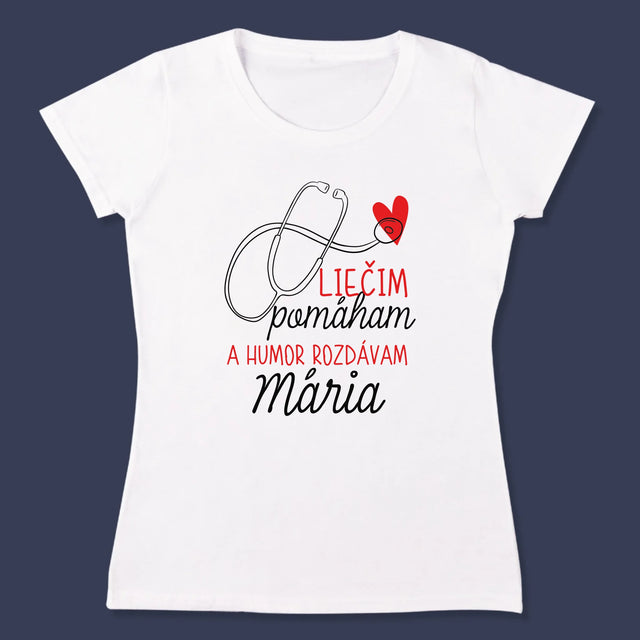Meno A Podpis: Liečim Pomáham - Dámske Tričko