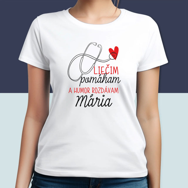 Meno A Podpis: Liečim Pomáham - Dámske Tričko