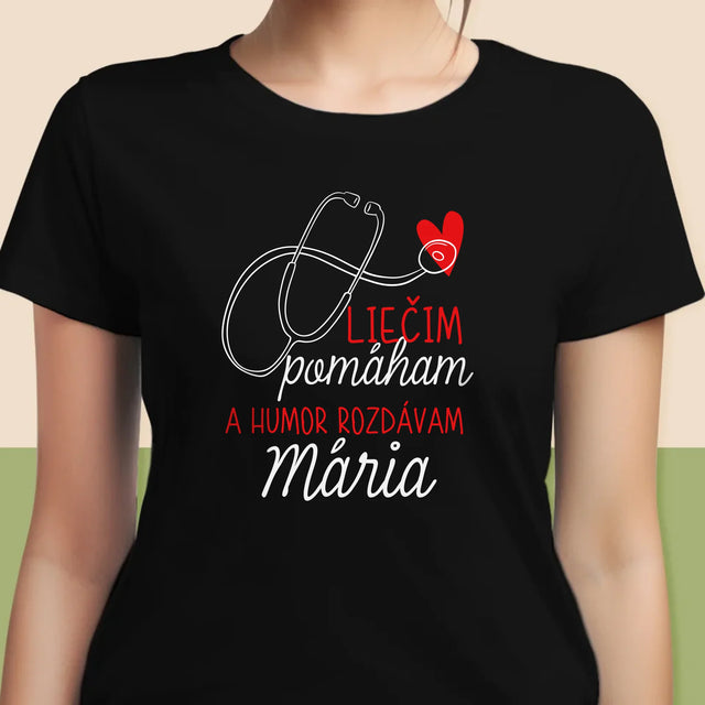 Meno A Podpis: Liečim Pomáham - Dámske Tričko