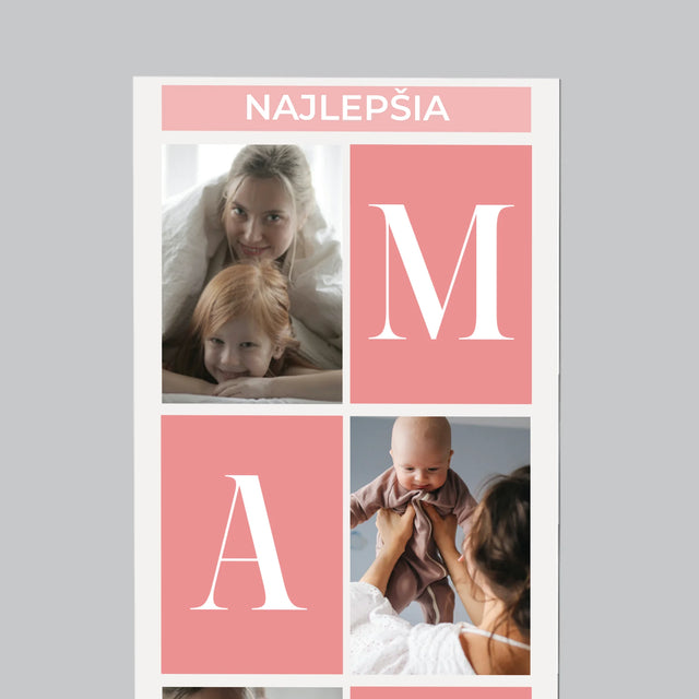 Fotokoláž: Najlepšia Mama Koláž - Magnetka Na Chladničku