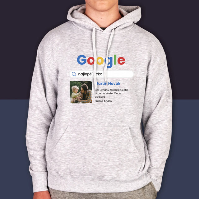 Fotografia A Podpis: Najlepší Ocko Výsledok Google - Pánska Mikina S Kapucňou