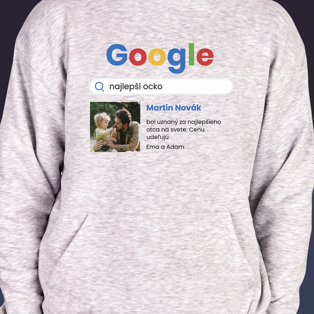 Fotografia A Podpis: Najlepší Ocko Výsledok Google - Pánska Mikina S Kapucňou
