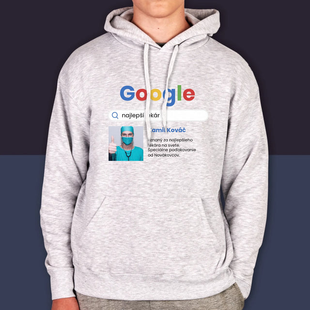 Fotografia A Podpis: Najlepší Lekár Výsledok Google - Pánska Mikina S Kapucňou