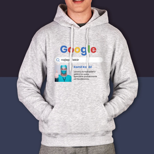 Fotografia A Podpis: Najlepší Lekár Výsledok Google - Pánska Mikina S Kapucňou