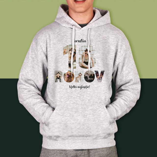 Slovo Z Fotografií: 18 Rokov Z Tvojich Fotografií - Pánska Mikina S Kapucňou