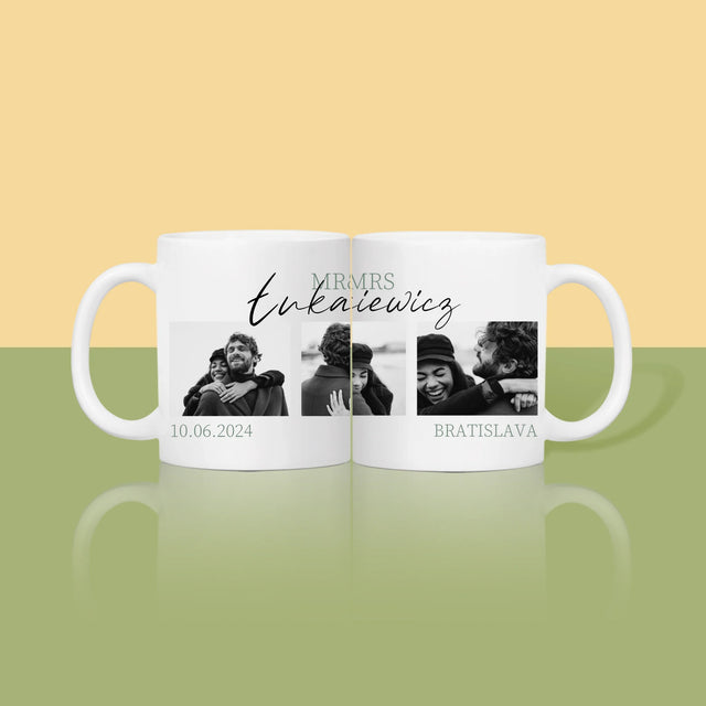 Fotokoláž: Mr&Mrs Svadobné - Hrnček