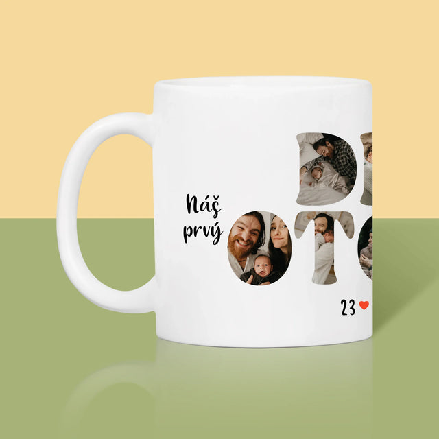 Slovo Z Fotografií: Náš Prvý Deň Otcov - Hrnček