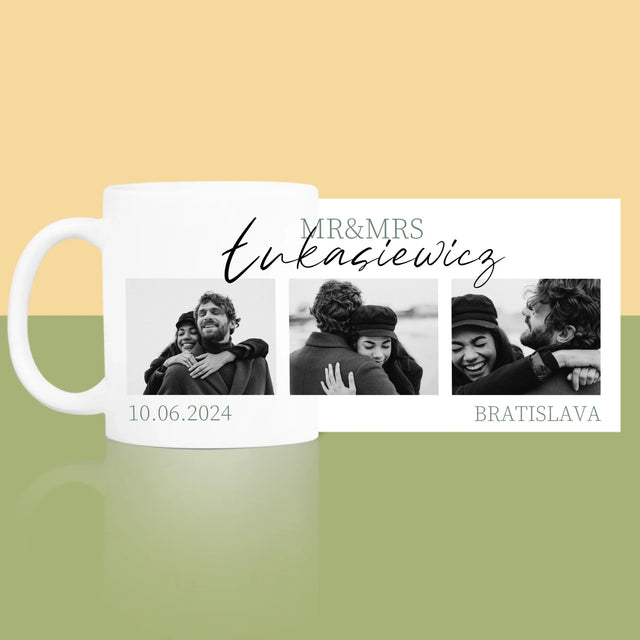 Fotokoláž: Mr&Mrs Svadobné - Hrnček