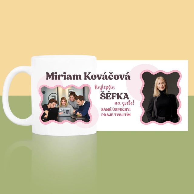 Fotokoláž: Najlepšia Šéfka - Hrnček