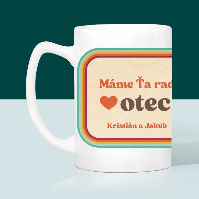 Fotografia A Podpis: Máme Ťa Radi Otec - Hrnček