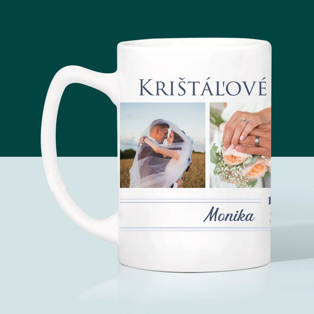 Fotokoláž: Krištáľové Výročie Svadby - Hrnček