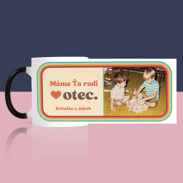 Fotografia A Podpis: Máme Ťa Radi Otec - Hrnček