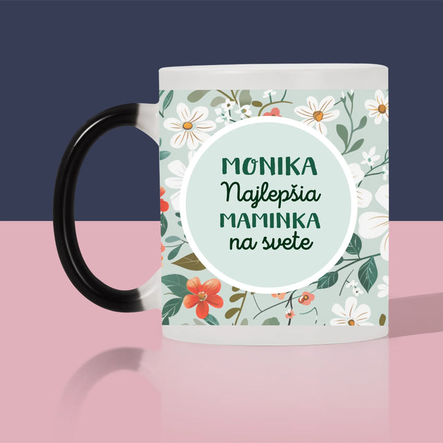 Fotografia A Podpis: Najlepšia Maminka Kvety - Hrnček