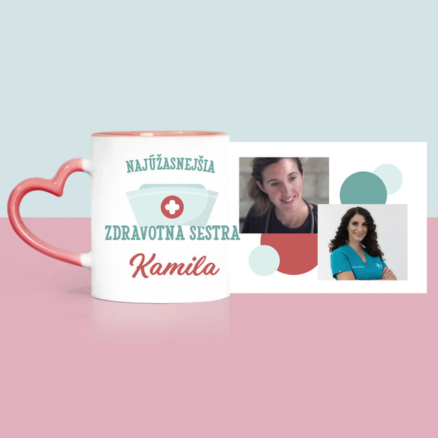 Fotokoláž: Najúžasnejšia Zdravotná Sestra - Hrnček