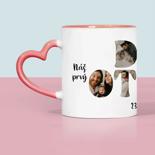 Slovo Z Fotografií: Náš Prvý Deň Otcov - Hrnček