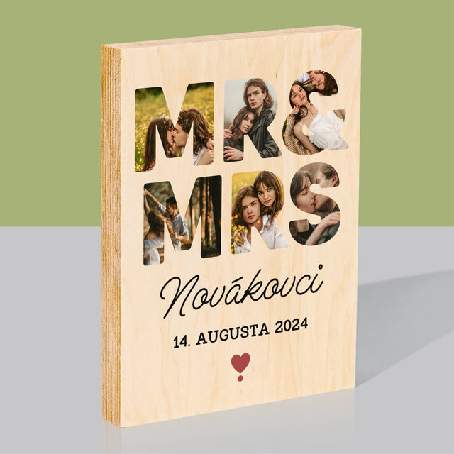 Slovo Z Fotografií: Novákovci - Tlač Na Drevo (Vertikálne)