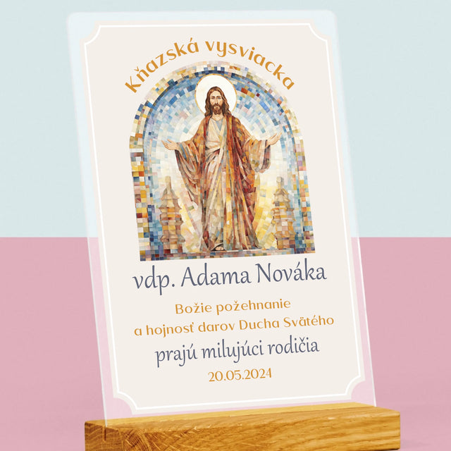 Meno A Podpis: Povolanie Božieho Služobníka - Tlač Na Akrylové Sklo (Vertikálne)