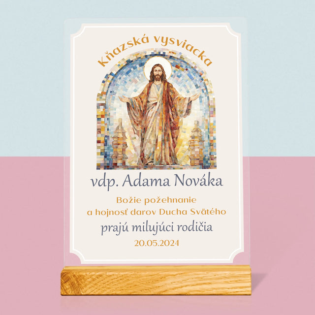 Meno A Podpis: Povolanie Božieho Služobníka - Tlač Na Akrylové Sklo (Vertikálne)