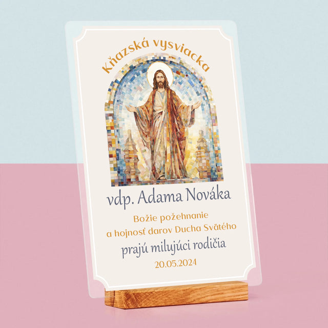 Meno A Podpis: Povolanie Božieho Služobníka - Tlač Na Akrylové Sklo (Vertikálne)