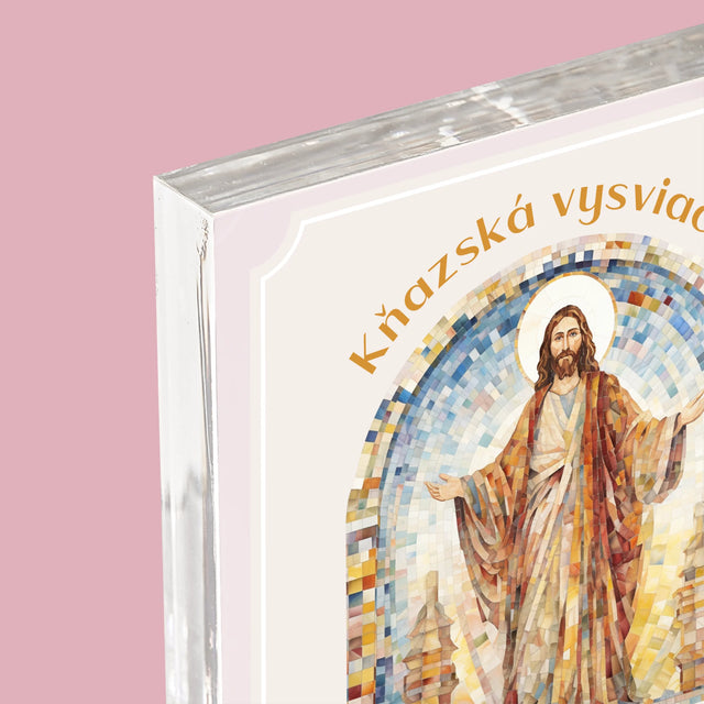 Meno A Podpis: Povolanie Božieho Služobníka - Akrylový Blok (Vertikálne)