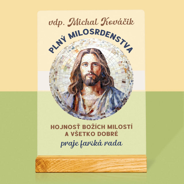 Meno A Podpis: Milosrdný Boží Služobník - Tlač Na Akrylové Sklo (Vertikálne)