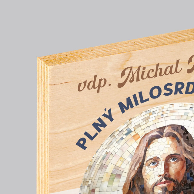 Meno A Podpis: Milosrdný Boží Služobník - Tlač Na Drevo (Vertikálne)