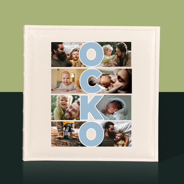 Fotokoláž: Nápis Ocko - Album Na Fotografie