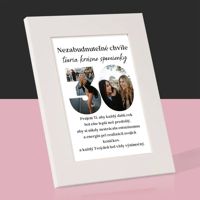 Slovo Z Fotografií: 30 Rokov Z Tvojich Fotiek - Rámček Na Fotografiu (Vertikálne)