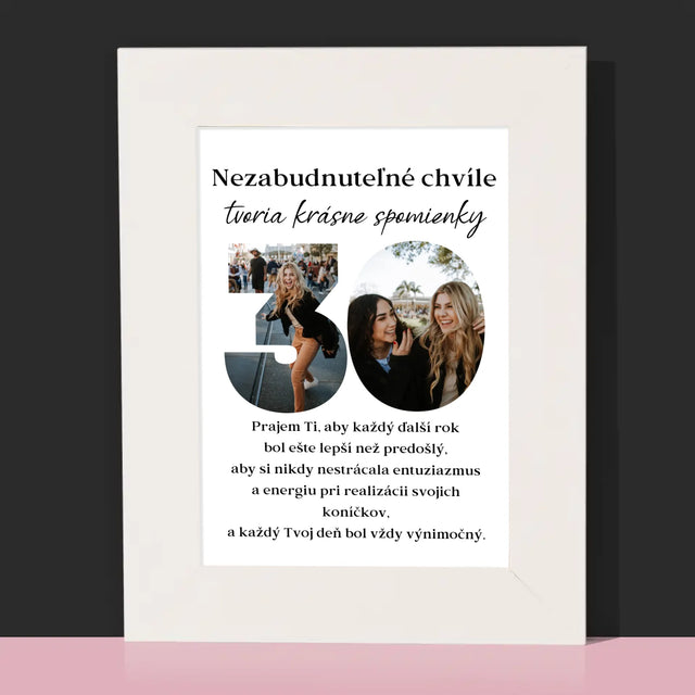 Slovo Z Fotografií: 30 Rokov Z Tvojich Fotiek - Rámček Na Fotografiu (Vertikálne)