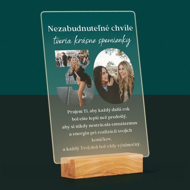 Slovo Z Fotografií: 30 Rokov Z Tvojich Fotiek - Tlač Na Akrylové Sklo (Vertikálne)