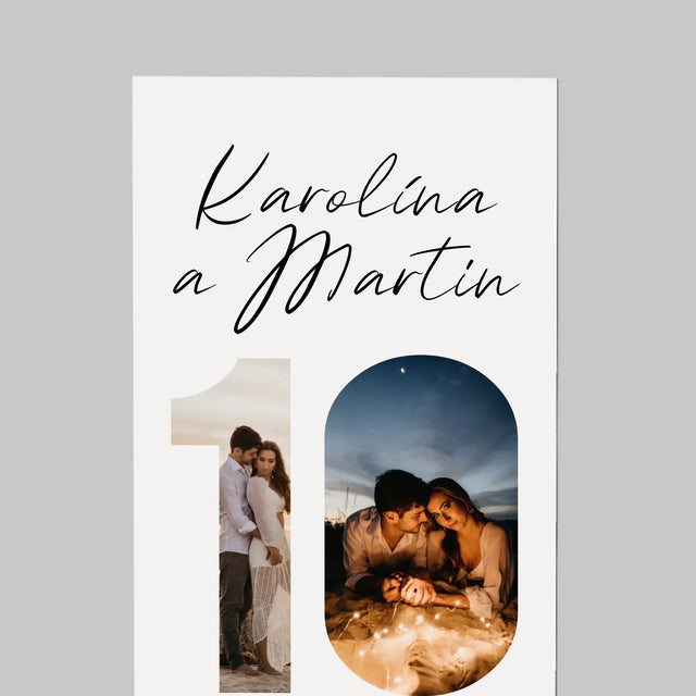 Slovo Z Fotografií: 10. Výročie Svadby - Magnetka Na Chladničku