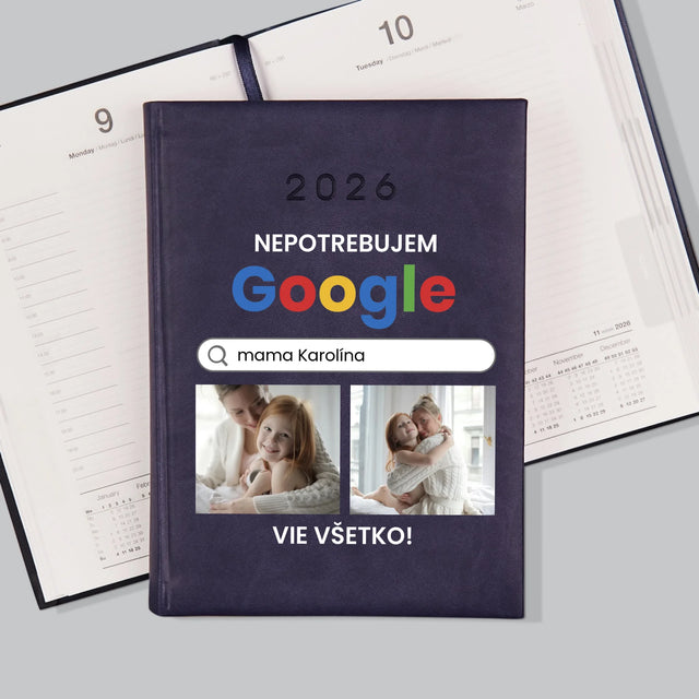 Fotokoláž: Nepotrebujem Google - Knižný Kalendár