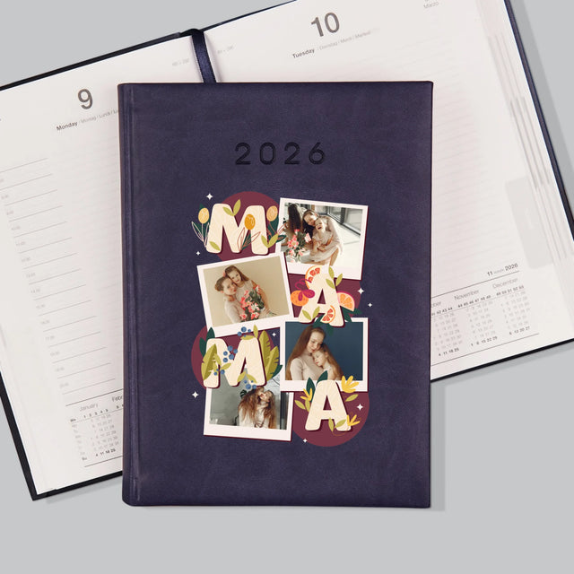 Fotokoláž: Písmená Mama - Knižný Kalendár