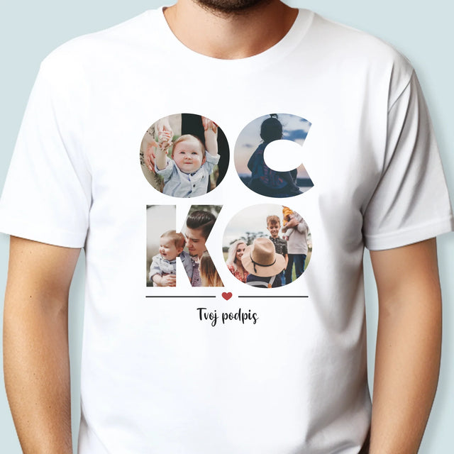 Slovo Z Fotografií: Ocko Z Tvojich Fotografií - Pánske Tričko