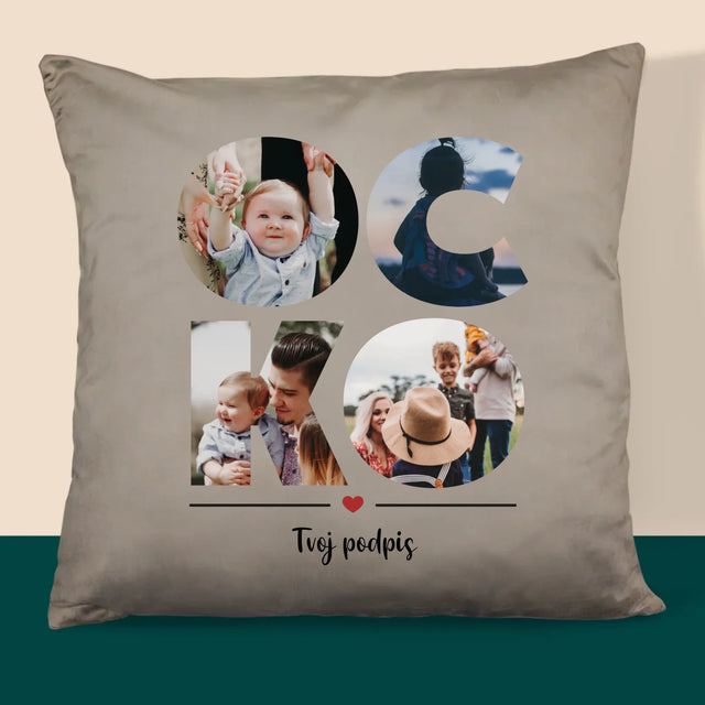 Slovo Z Fotografií: Ocko Z Tvojich Fotografií - Vankúš 