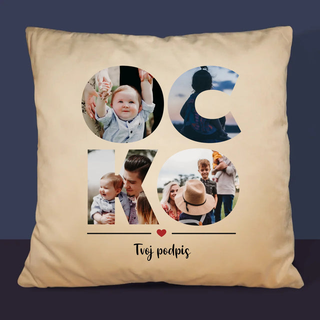 Slovo Z Fotografií: Ocko Z Tvojich Fotografií - Vankúš 