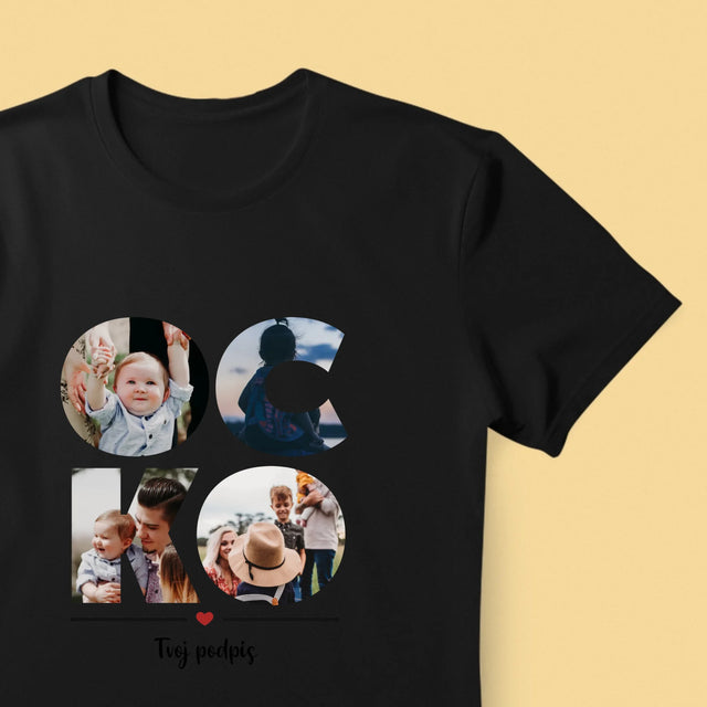 Slovo Z Fotografií: Ocko Z Tvojich Fotografií - Pánske Tričko