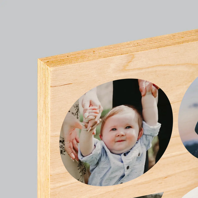 Slovo Z Fotografií: Ocko Z Tvojich Fotografií - Tlač Na Drevo (Vertikálne)