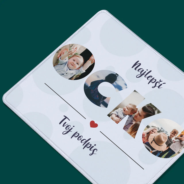 Slovo Z Fotografií: Ocko Z Tvojich Fotografií - Podložka Pod Myš