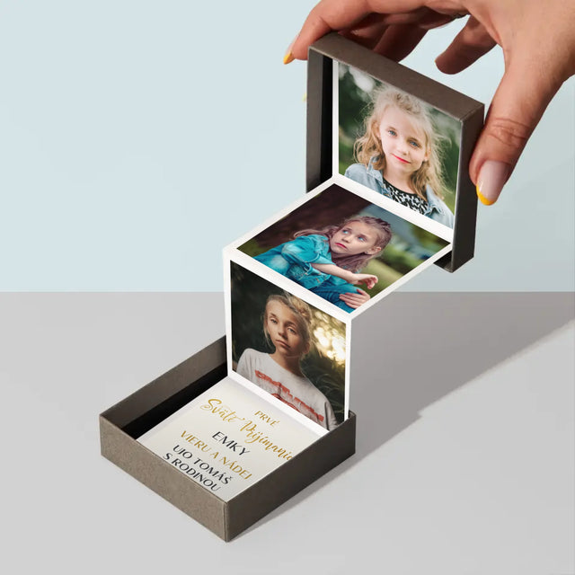 Fotokoláž:  Prvé Sväté Prijímanie Kríž - Sada Fotografií Harmonika