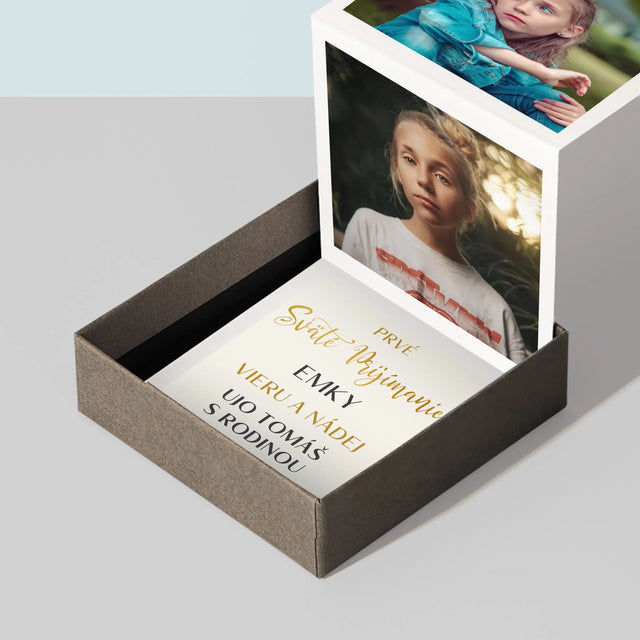 Fotokoláž:  Prvé Sväté Prijímanie Kríž - Sada Fotografií Harmonika